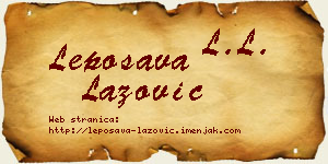 Leposava Lazović vizit kartica